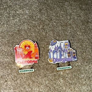 Starbucks California Adventure and Disneyland Collectible Pins